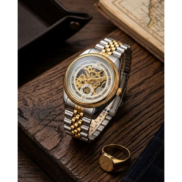 Rolee_x Mechanical Automatic Two Tone White Dial
