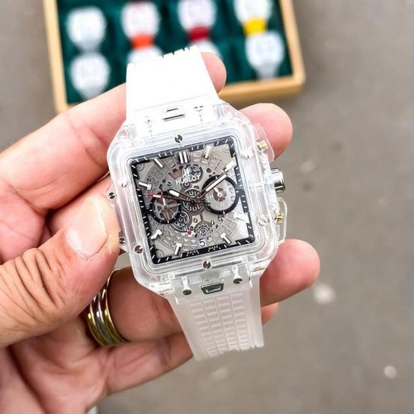 HUBLO_T TRANSPARENT CHORONO WATCH