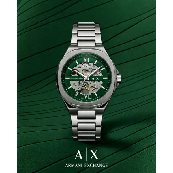 Arma_ani Exchange Skeleton Automatic Ax3216 silver green