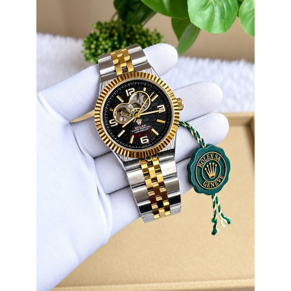 Rollex Land Dweller Automatic Two Tone Black Dial AT477