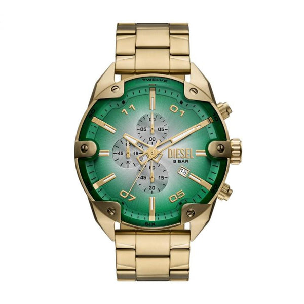 DIESE EL SPIKED 5 BAR MENS GOLD GREEN 710