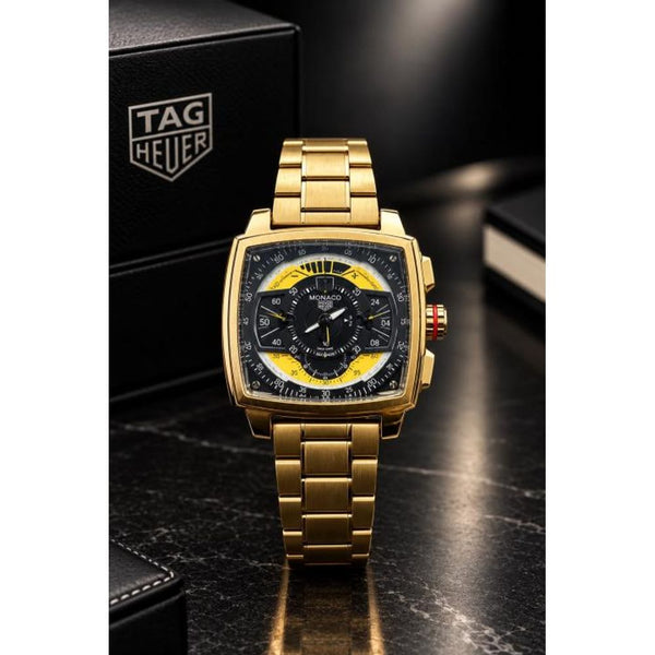 tag huer Monaco Mikrograph quartz movement (steel mettal)