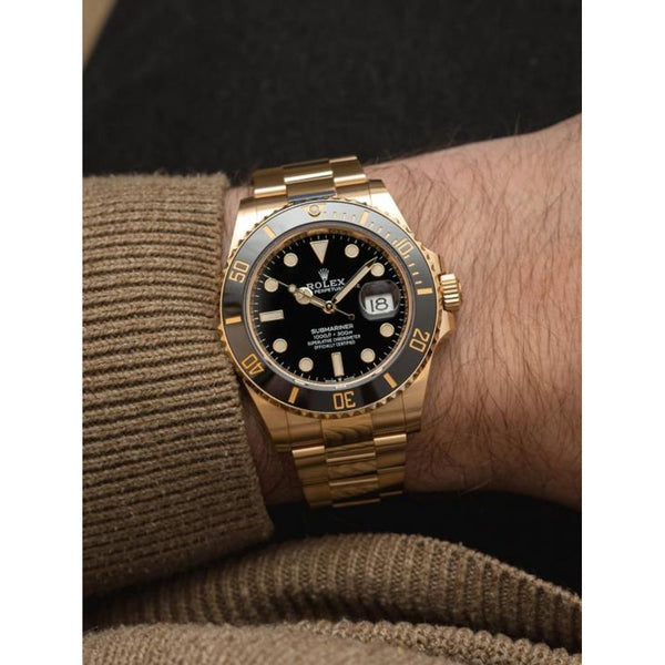 Rolee_x Oyster Perpetual Submarine Gold-Black