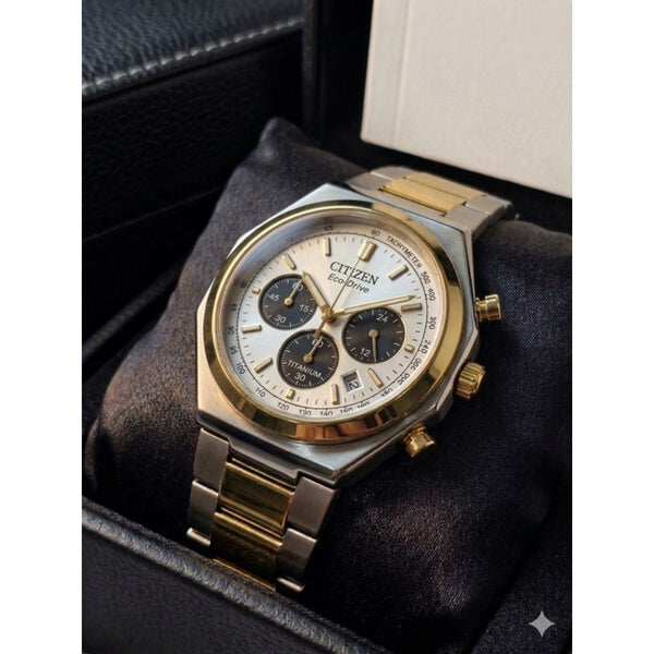 CITIZE N ECODRIVE ZENSHIN TWO TONE WHITE 434