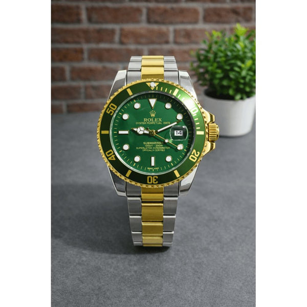 Rollex Submarine Two Tone Green Dial AT291
