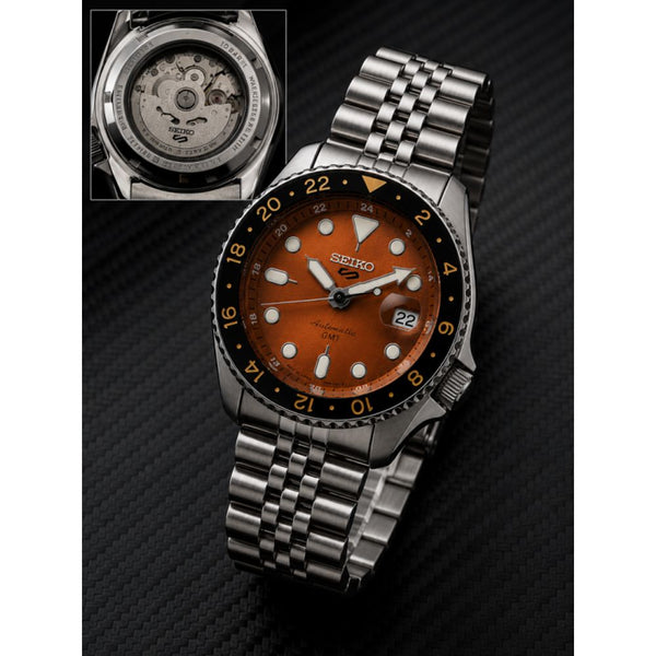 SEIK O 5 SPORTS GMT MOVEMENT LIKE AUTO OG LOCK ORANGE 662