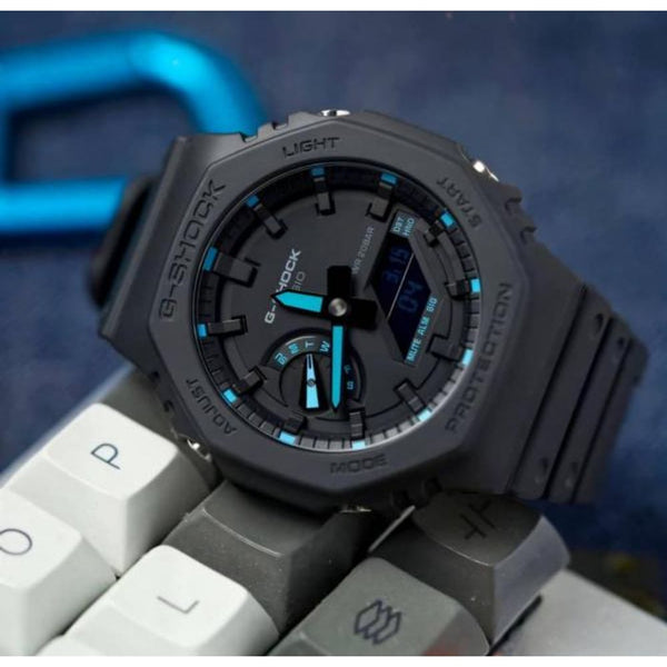Casio g shock ga2100 black and blue
