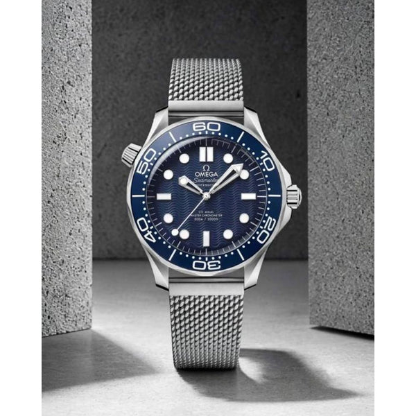 Omegg_a Seamaster Diver 300 Automatic silver blue
