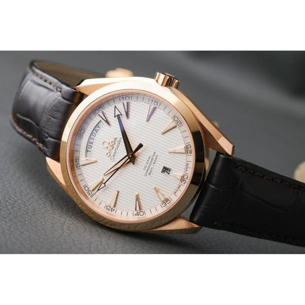 Omegga Seamaster Japan Black Leather Strap (163)