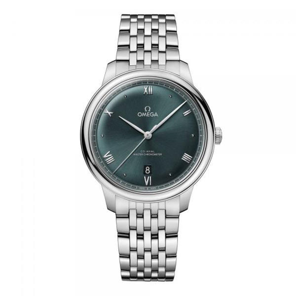 Omegga De Ville Prestige Co-Axial Chronometer Silver Green Dial (161)