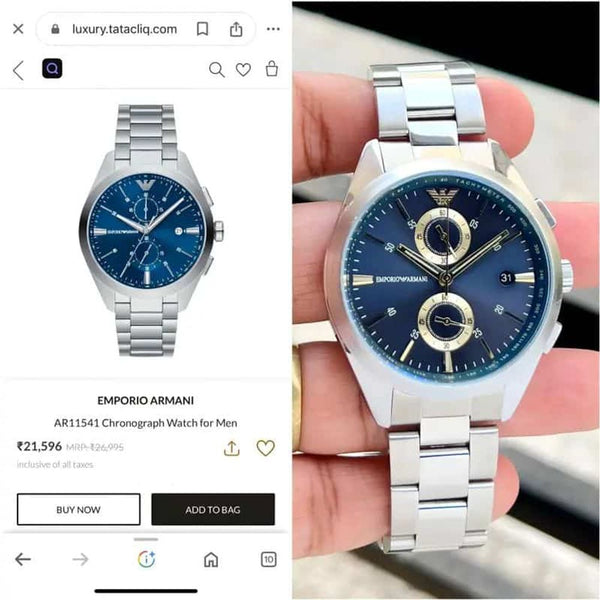 Emporio Armani Chrono Blue dial