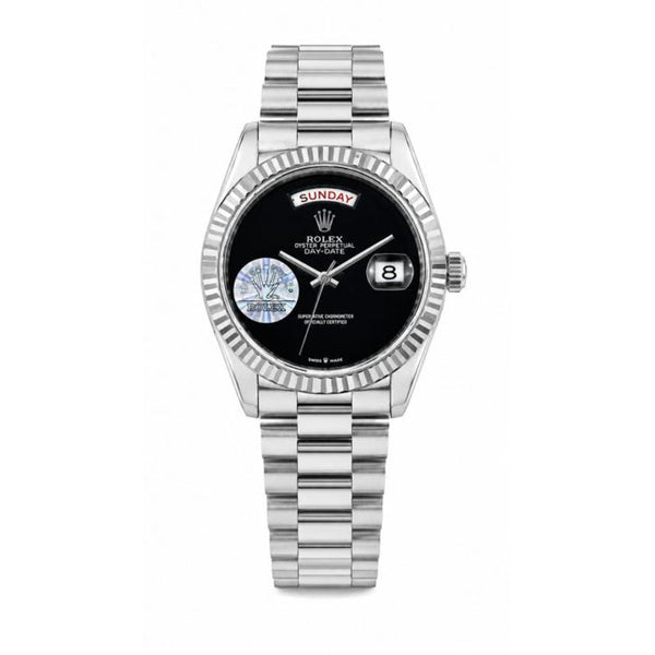 Roleex Day-Date Automatic Silver Black Dial (195)