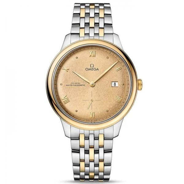 Omegga De Ville Prestige Co-Axial Chronometer Small Second Timepiece Two tone Gold Dial (163)