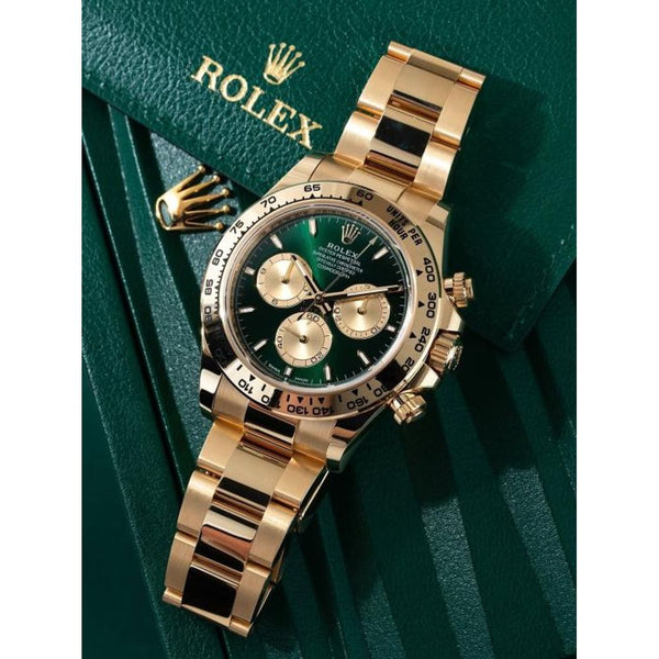 Rolee_x Oyster Perpetual Daytona Chosmograph Gold-Green-Gold Chronograph