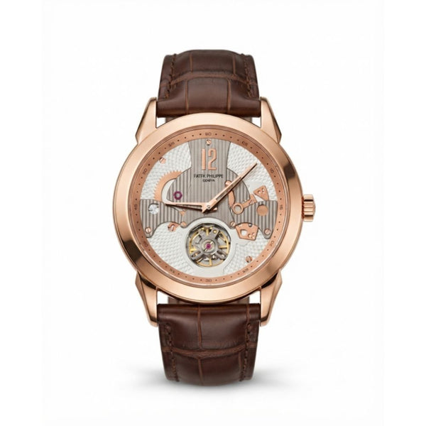 Patek Phillipe Peacock Witness Tourbillon Copper White Dial