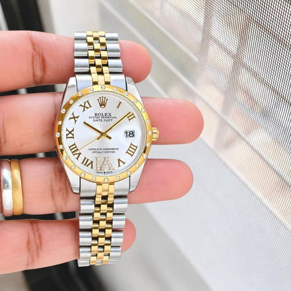Rollex Datejust 31 2Ton White Roman