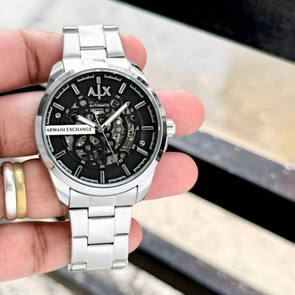 Armaann_i Exchange Ax2418 Hampton Automatic silver Black