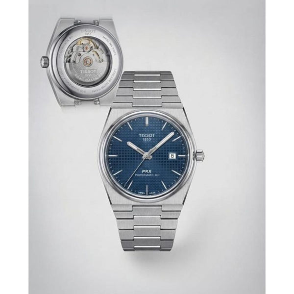 Tissoo_t 1853 Prx Automatic Top Quality silver dark blue