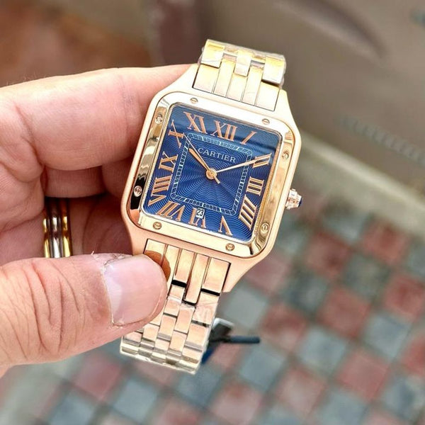 CARTIAR ROSE GOLD BLUE MENSWACH