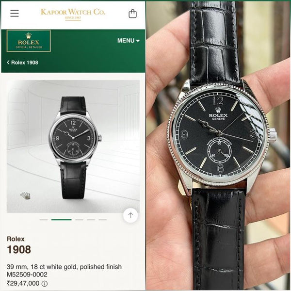 ROLEEX 1908 AUTOMATIC BLACK SILVER 1118