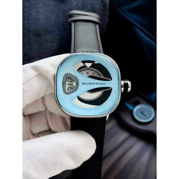 SevenFriday ME-Series Tiffany Black Leather Belt