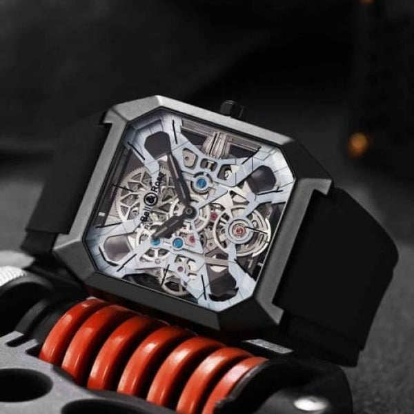 BELL & ROSS BLACK SKY BLUE AUTOMATIC WATCH
