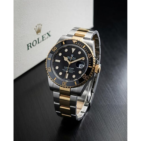 Rolee_x Oyster Perpetual Submarine 2Ton-Gold-Black