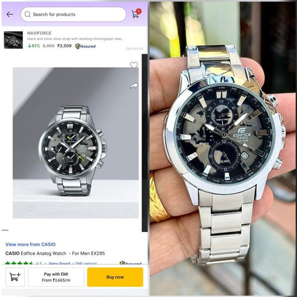 CASIO EDIFICE WORLD MAP WATCH