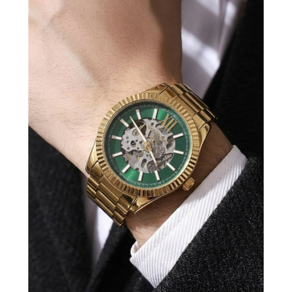 Michael_l Kors Lexington Automatic Skeleton Gold-Green