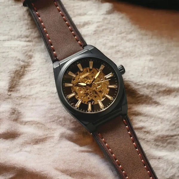 FOSSIL EVERETT LEATHER AUTOMATIC