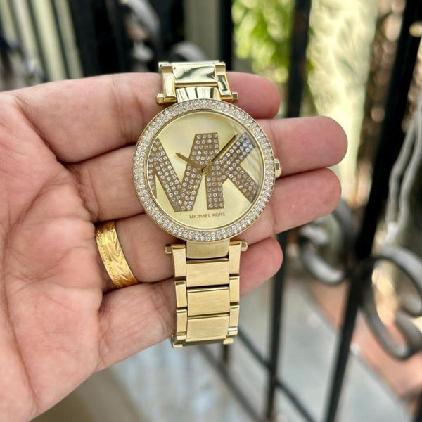 Micheal KorsParker Crystal Embellished Japan Quality Full Gold