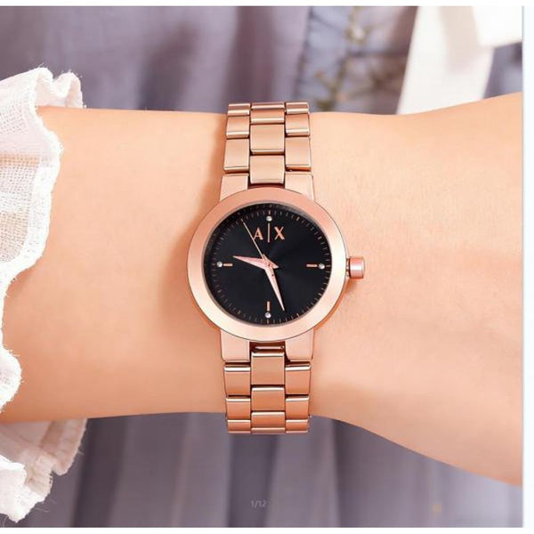 ArmaExchange AX5177 Rose Gold Black Dial