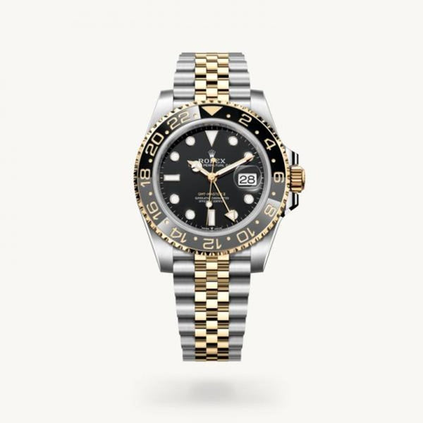 Roleex GMT Master Automatic Yellow Gold Two Tone Black Dial (192)