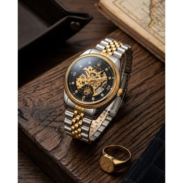 Rolee_x Mechanical Automatic Two Tone Black Dial