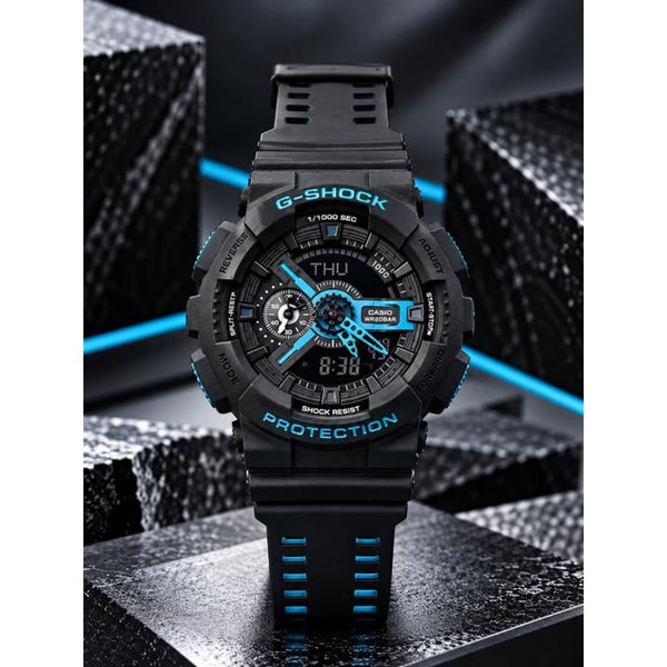 G shock GA 110RG-7ADR digital analog silicon strap