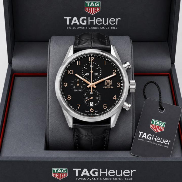 TAG Heueer Carrera Calibre 1887 Automatic Chronograph black and black