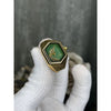Fossi l Serpentine Gold Green Ring Analog Watch