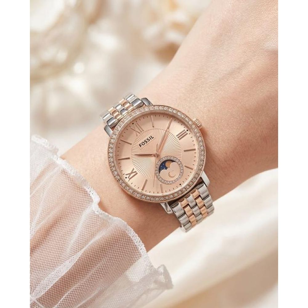 Fossiil Jacqueline Sun Moon Multifunction 2Ton Rose Gold Pink
