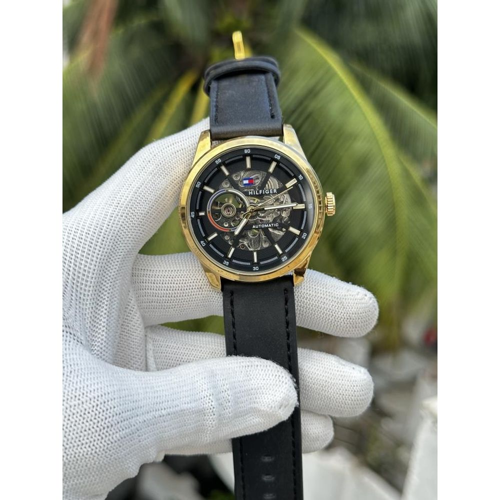 Tommyy  Hilfiger Automatic Black Gold Black AT143