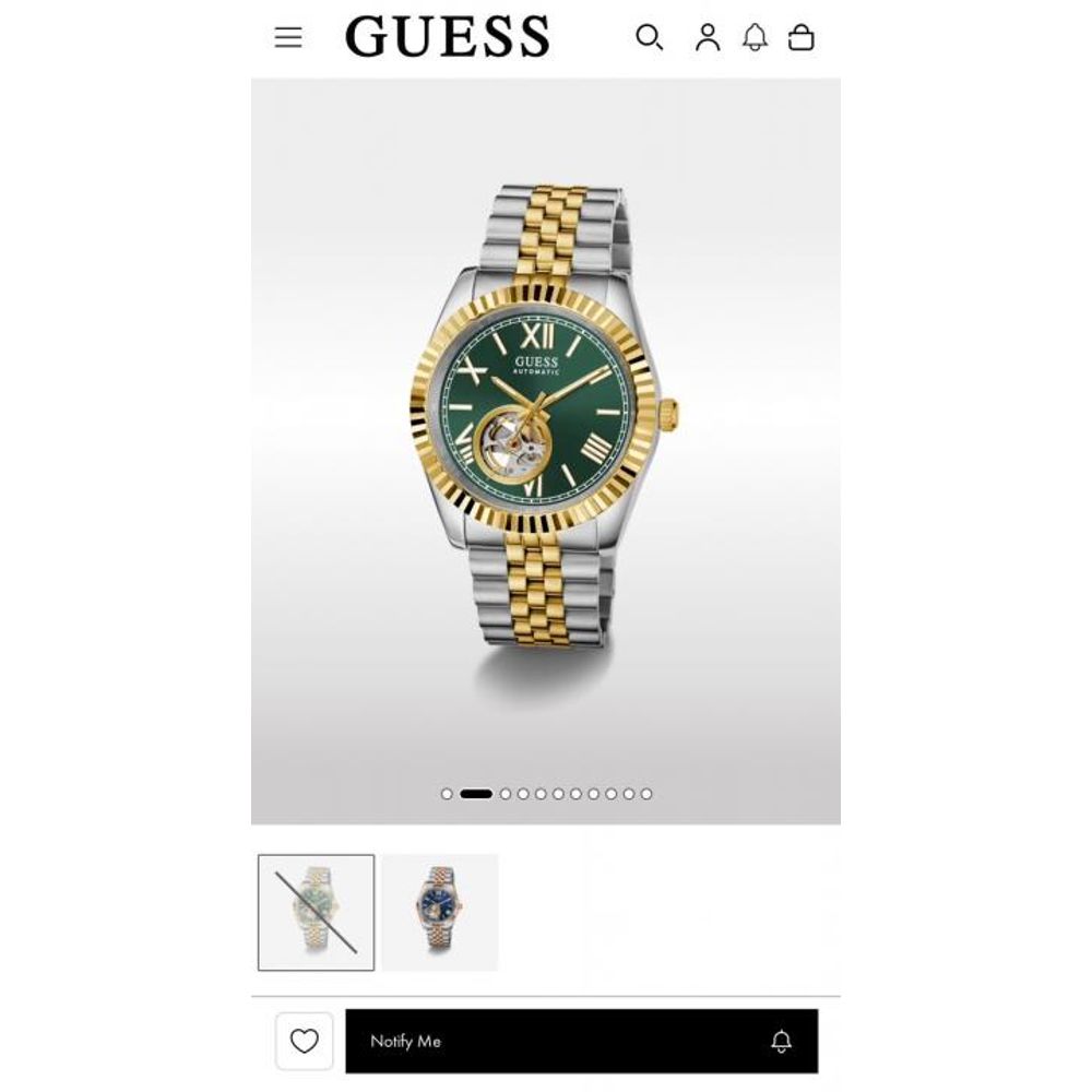 Guess Automatic Watch Back Open