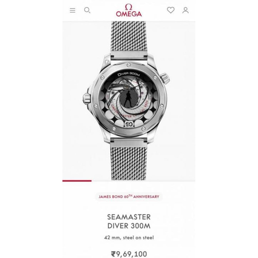 Omegg_a Seamaster Diver 300 Automatic silver blue