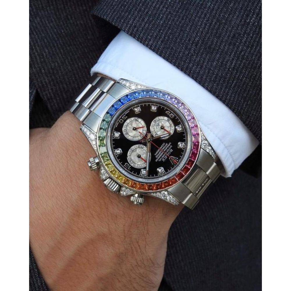 Rolee_x Oyster Perpetual Rainbow Silver