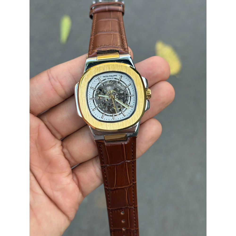 Pate k Phillipe Nautilus Leather Automatic