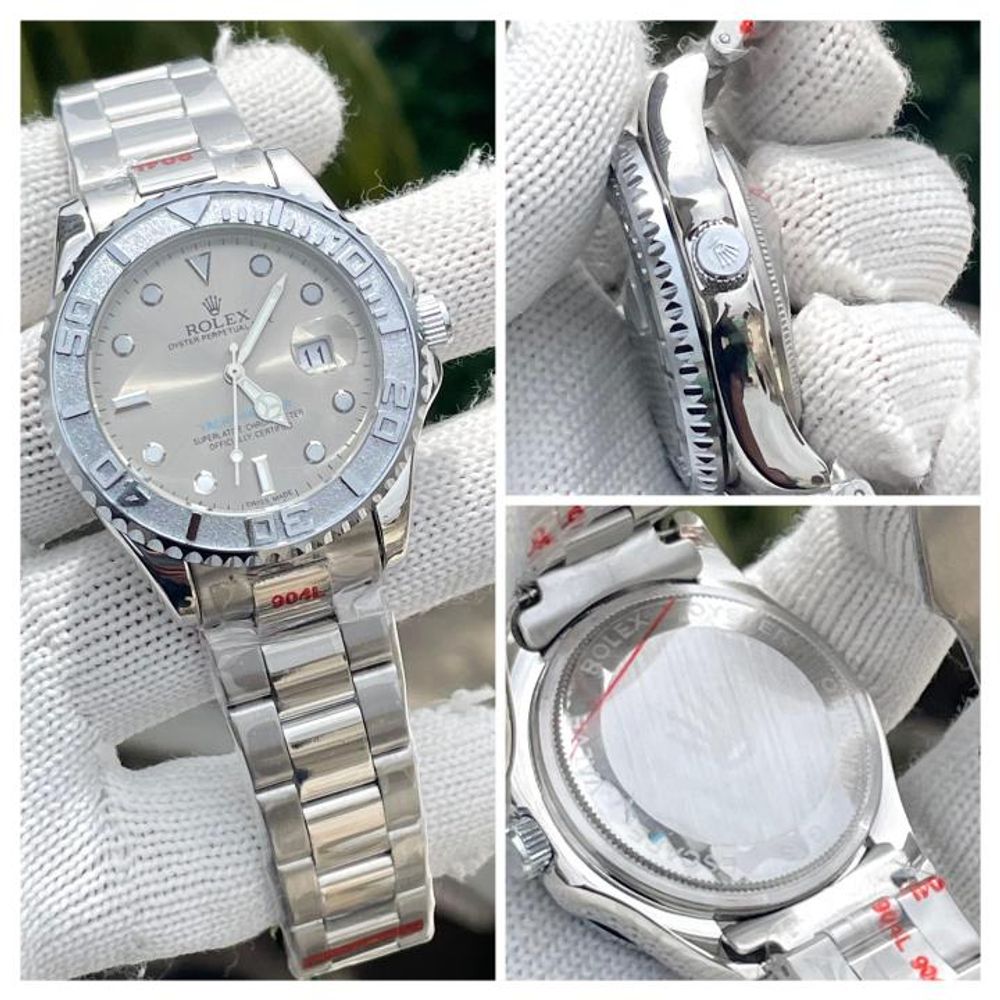 Rollex Yachtmaster Silver Grey Dial Sweep Movement AT464