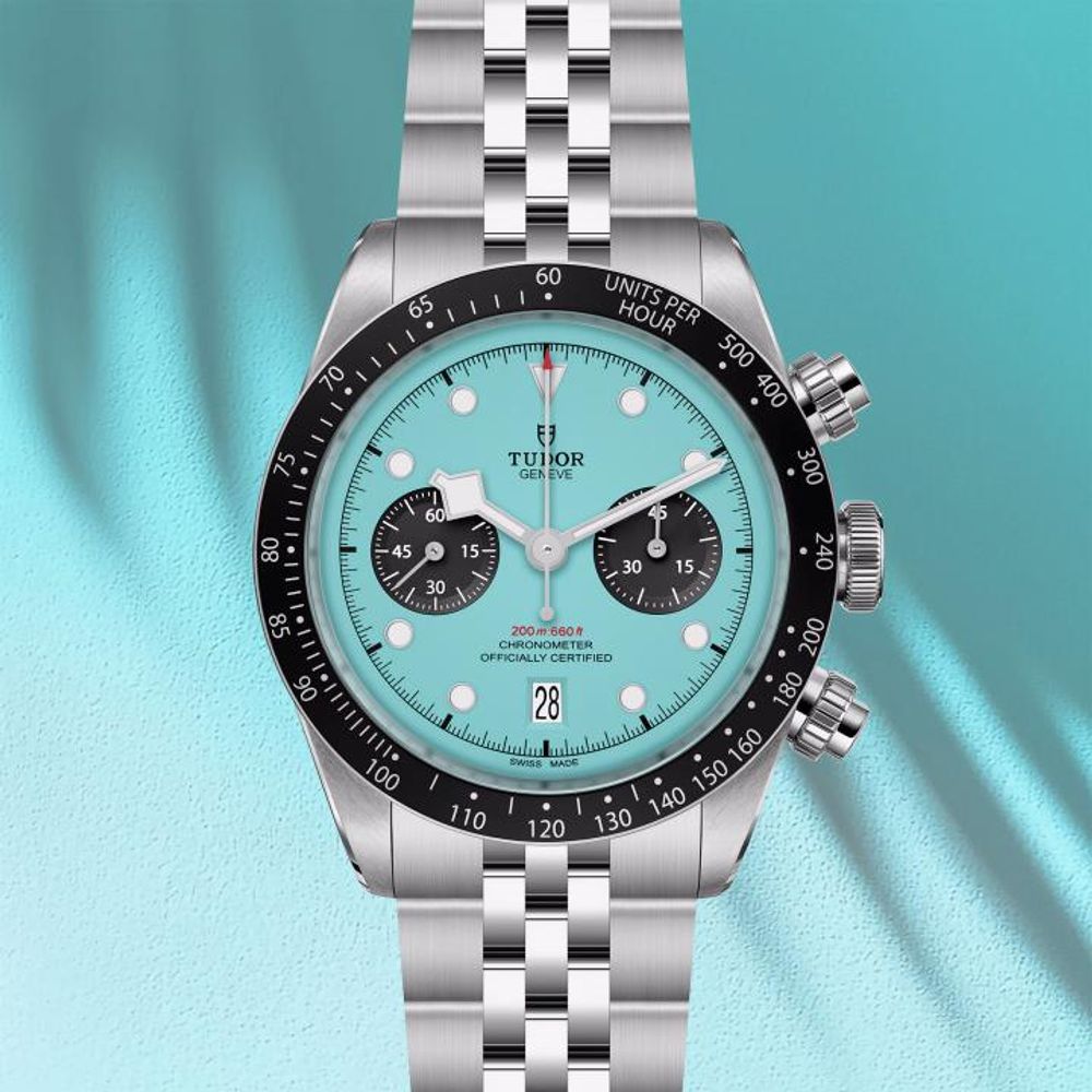 TUDO R BLACKBAY CHRONOGRAPH BLUE FLAMINGO AUTOMATIC 257