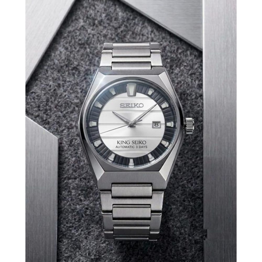 King Seiko Vanac  Silver Black White Dial
