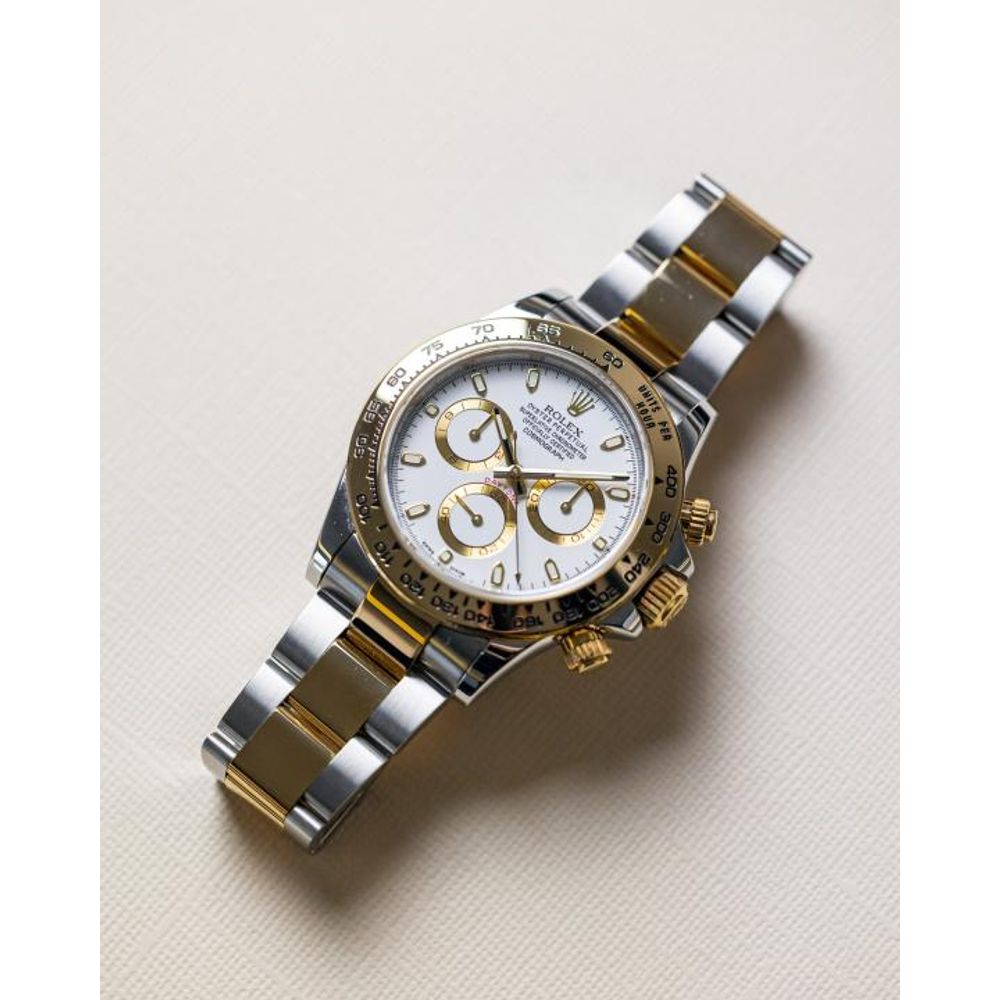 Rolee_x Oyster Perpetual Daytona Chosmograph 2Ton-Gold-White