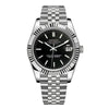 SEIK O MOD DATE JUST SWISS MOVEMENT LIKE AUTO BLACK DIAL 676