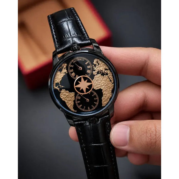 Jacob & Co. The World Is Yours Dual Time Zone Black Copper