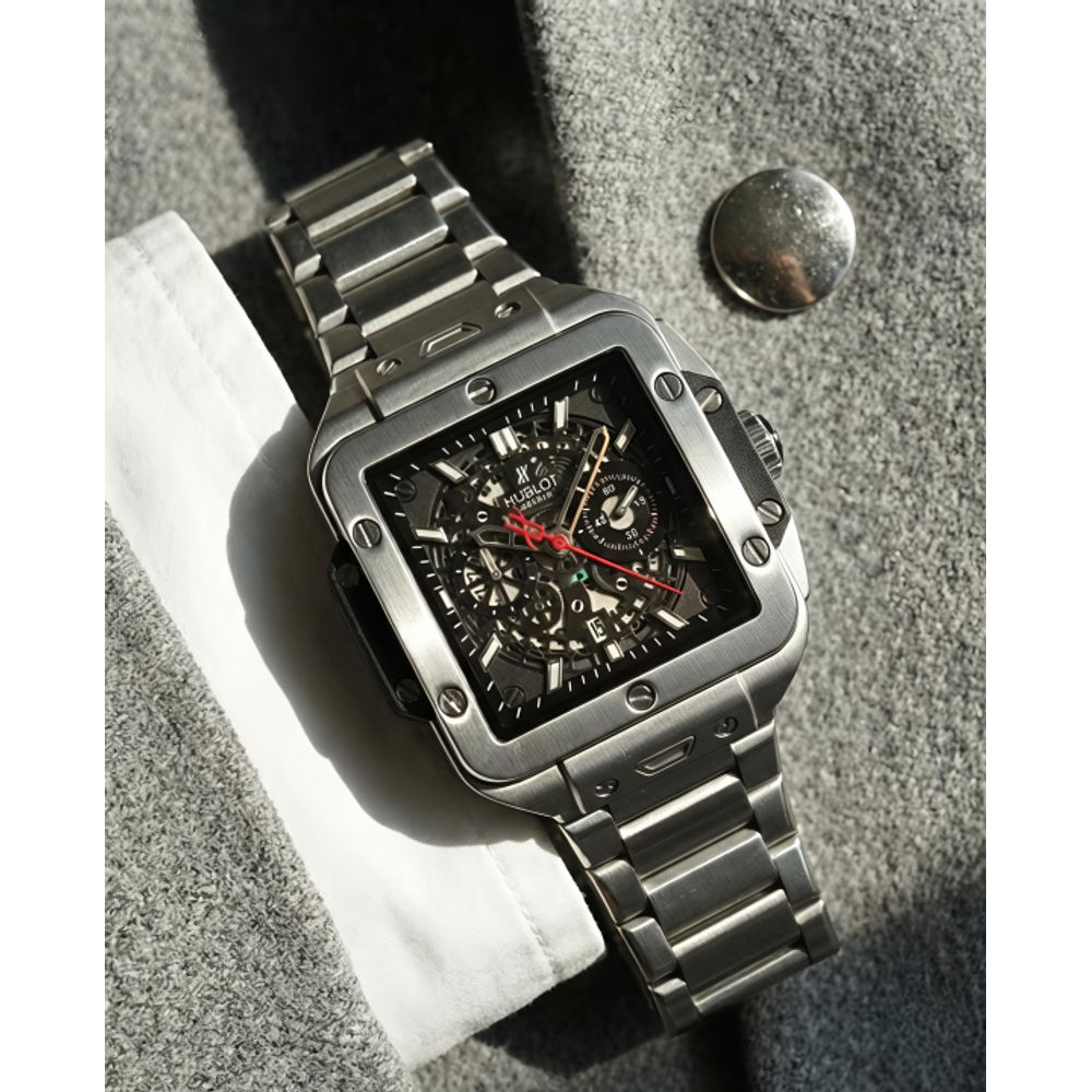 Hublot Square Bang Unico Titanium Silver Black
